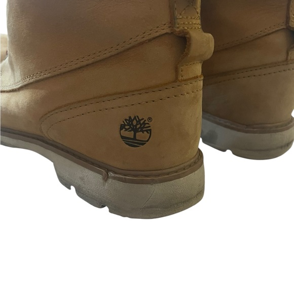 y2k timberland brown lace up waterproof leather carpenter combat work boots